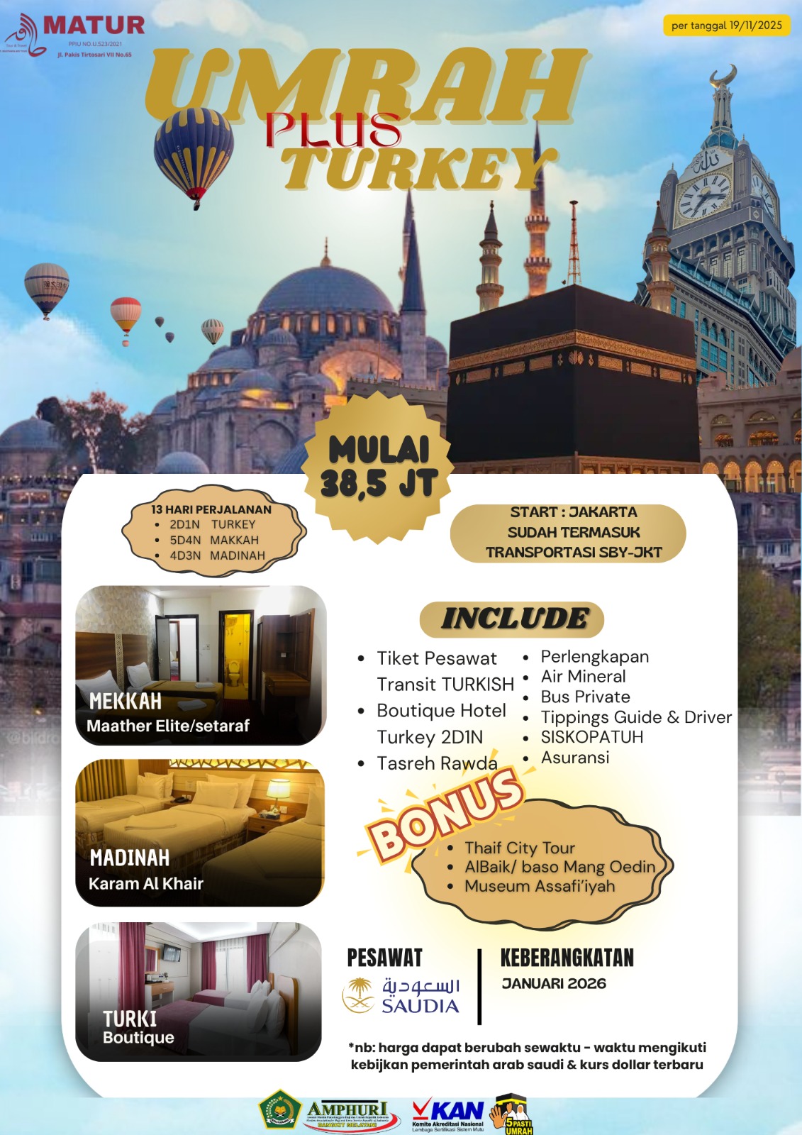 Umroh Plus Turkey - Matur Travel
