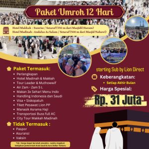 Paket Umroh 12 Hari - Musthofa Ary Tour
