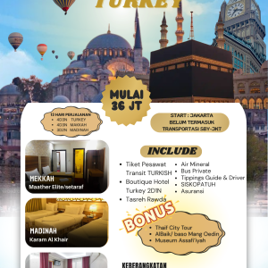 Paket Umroh Plus Turki 2027-Matur Travel