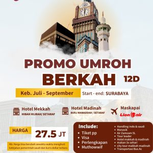 Promo Umroh Berkah 12 Hari-Matur Travel